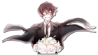 😁 08405356 Anime, Charakter, Anzug, Kunst, Blumen telegram sticker