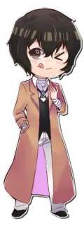 😋 106006b7 Osamu Dazai Bungo Stray Dogs Anime, Manga, Chibi, Dazai, Bungo Stray Dogs telegram sticker