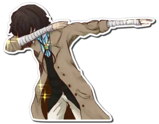 🕺 330a2195 Osamu Dazai Bungo Stray Dogs Anime, Dab, Bungo Stray Dogs, Osamu Dazai, Sticker telegram sticker
