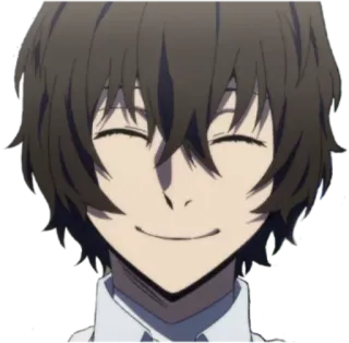 😊 b90161b6 Anime, Personagem, Retrato, Sorrindo, Homem, Personagem de anime telegram sticker