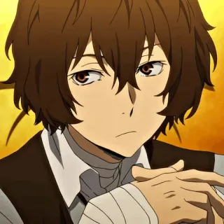 ⛓ 36cd763e Osamu Dazai Bungou Stray Dogs Anime, Manga, Personnage, cheveux bruns, Dazai, Osamu, Bungou Stray Dogs whatsapp sticker