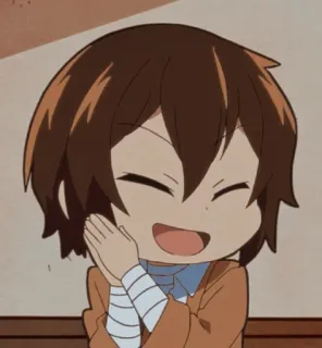 ⛓ 4644624d Dazai Osamu Bungou Stray Dogs Anime, Bungou Stray Dogs, Dazai Osamu, Personnage, Chibi whatsapp sticker