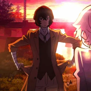 🕴 77658862 Dazai Bungou Stray Dogs Anime, Dazai, Bungou Stray Dogs, Personnage, Manga whatsapp sticker