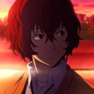 🖤 780f58be Dazai Osamu Bungou Stray Dogs anime, dazai, bungou stray dogs, personnage, manga whatsapp sticker
