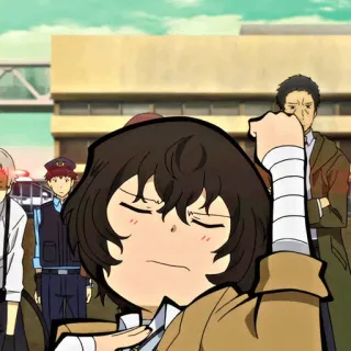 🍃 eaec6834 Osamu Dazai Bungo Stray Dogs Anime, Manga, Osamu Dazai, Bungo Stray Dogs, Personnage, Fiction, Mignon whatsapp sticker