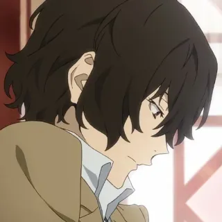 ✨ 68991adf Osamu Dazai Bungou Stray Dogs Anime, Personagem, Dazai, Bungou Stray Dogs, Retrato whatsapp sticker