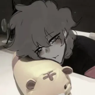 🍵 097011fd Cartoon, Anime, Verdrietig, Schattig, Knuffel telegram sticker