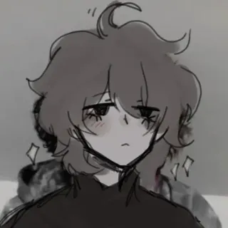 🍵 39ce65bd portret, anime, personage, verdrietig, neutrale uitdrukking telegram sticker