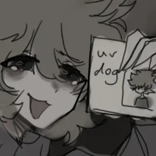 🍵 62b13468 ur dog schattig, hond, kunstwerk, tekening, cartoon, huisdier, uitdrukking telegram sticker