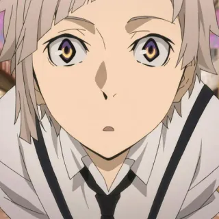 🍨 c6f43e10 Atsushi Nakajima Bungou Stray Dogs Anime, Chłopak, Portret, Niespodzianka, Uroczy whatsapp sticker