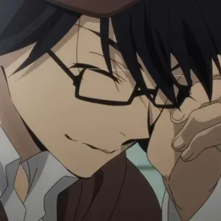 🍂 f4a1175a Anime, Mężczyzna, Okulary whatsapp sticker