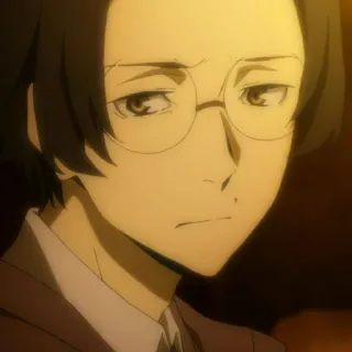 🎻 f7db43b5 Anime, Postać, Okulary, Portret whatsapp sticker