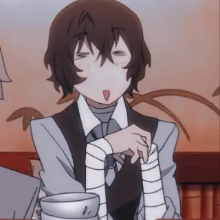 📜 759d80f6 Osamu Dazai Bungo Stray Dogs Anime, Verbände, Lustig, Charakter, Dazai, Osamu Dazai telegram sticker
