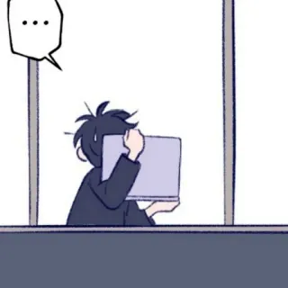 🚏 20fd32ba ... cartoon, speech bubble, window, office, manga, person whatsapp sticker