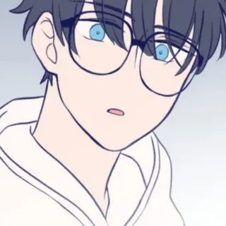 🚏 2682db43 anime, manga, glasses, boy, character, cartoon whatsapp sticker