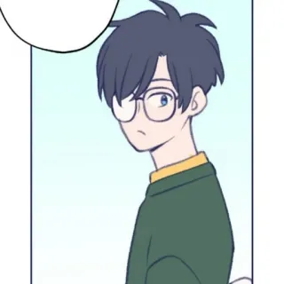 🌨 6188a320 cartoon, boy, glasses, anime, student whatsapp sticker