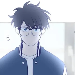 ⚓️ 76a8c5bc cartoon, anime, male, glasses, character whatsapp sticker