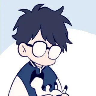 🚏 785d7f77 cartoon, character, illustration, glasses, person whatsapp sticker