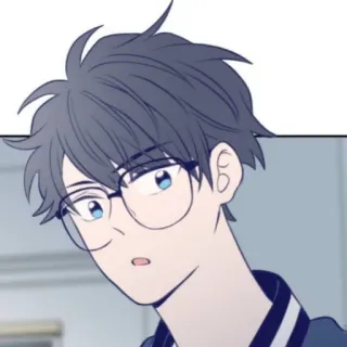 🚏 de543629 anime, cartoon, glasses, boy, portrait whatsapp sticker