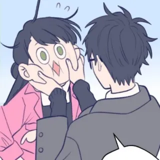 ⚓️ f4ee2cbc cartoon, couple, affection, silly, playful, relationship whatsapp sticker