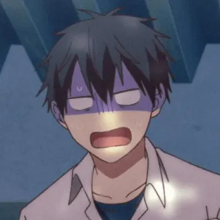 🎻 d84f9659 anime, zszokowany, zaskoczony, postać męska telegram sticker