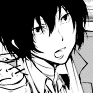 🌟 39071641 Osamu Dazai Bungo Stray Dogs Anime, Manga, Osamu Dazai, Bungo Stray Dogs, Karakter, Seni whatsapp sticker
