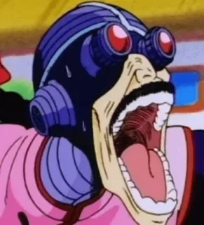 😵 1df5b0d6 Мультфильм, Аниме, Кричащее лицо, Шокированное выражение, Открытый рот, Головной убор telegram sticker