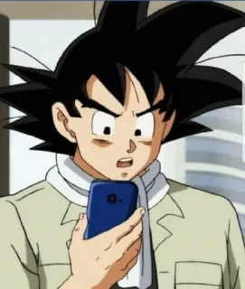 🤔 3445e892 Goku Dragon Ball аниме, гоку, драгонбол, персонаж, смартфон telegram sticker