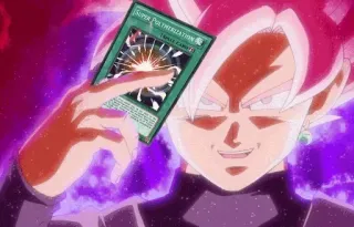 😨 345b7e24 Goku Black SUPER POLYMERIZATION Аниме, Dragon Ball Super, Гоку Блэк, Супер Полимеризация, Карточная игра, Злодей, Супер Сайян Роуз, Слияние telegram sticker