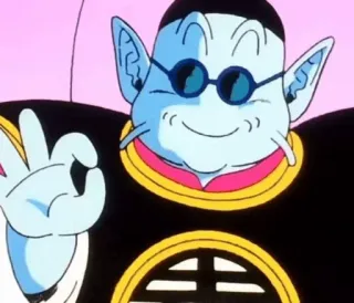 👍 56c1615b King Kai Dragon Ball Z Аниме, Dragon Ball Z, Кай Кинг, Персонаж, ОК жест telegram sticker