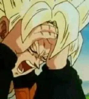 😫 5b083b37 Goku Dragon Ball Z аниме, Гоку, Dragon Ball Z, мультфильм, в стрессе, головная боль, расстроен telegram sticker
