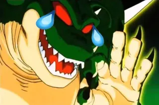😂 5b285861 Shenron Dragon Ball Z аниме, Dragon Ball Z, Шенрон, плачущий, эмоциональный, мем telegram sticker