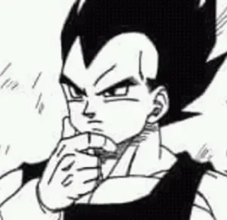 🤔 89b32554 Vegeta Dragon Ball Z Вегета, Dragon Ball Z, Аниме, Манга, Думает, Серьезный, Персонаж telegram sticker