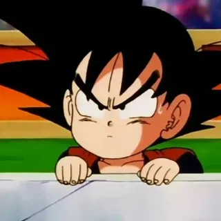 😠 b165026a Goku Dragon Ball Аниме, Dragon Ball, Гоку, Мультфильм, Ребенок, Персонаж telegram sticker