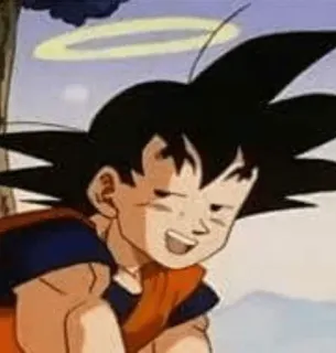 😏 d12c1c91 Goku Dragon Ball гоку, драгонболл, аниме, мультфильм, хало, персонаж telegram sticker