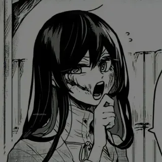 ▪️ 51e2817e Animé, Horreur, Cicatrices, Manga, Noir et blanc whatsapp sticker