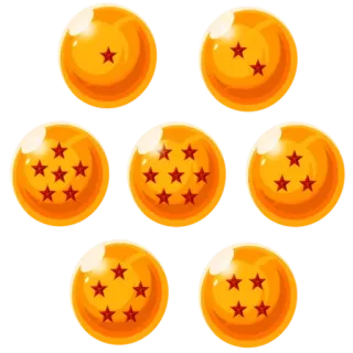 ☁ b575e63d Dragon Ball ドラゴンボール, 星, ボール, オレンジ色の球, アニメ, 漫画, 魔法 telegram sticker