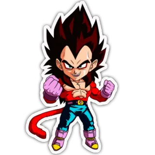 😎 42d1f721 Vegeta Dragon Ball anime, dragon ball, vegeta, character, super saiyan, sticker telegram sticker