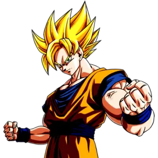 😎 5deb5355 Goku Dragon Ball Z Anime, Dragon Ball Z, Goku, Super Sayan, Combattimento telegram sticker