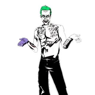 🃏 102f97c2 Joker Joker, DC Comics, méchant, BD, personnage telegram sticker