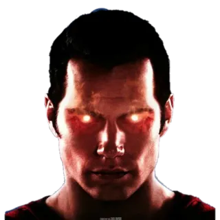 💪 40768f7b Superman super-héros, comics, homme d'acier, DC Comics, yeux rouges telegram sticker