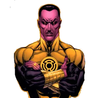 💡 974c4fbb Sinestro Sinestro, DC Comics, super-héros, méchant, Yellow Lantern, comics, Green Lantern telegram sticker