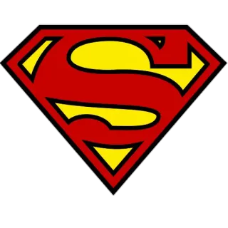 💪 e918509d Superman super-héros, logo, bande dessinée, DC Comics, symbole Superman telegram sticker