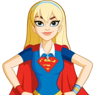 🙂 365acde2 Supergirl Supergirl, DC Comics, Superhero, cartoon, girl whatsapp sticker