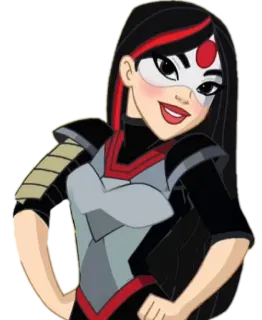 😁 46dc2386 Katana DC Super Hero Girls cartoon, hero, katana, dc super hero girls, superhero whatsapp sticker