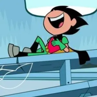 ✨ 13219dd1 Robin Teen Titans Go! Robin, Teen Titans Go!, Cartoon, Superheld, Animatie, DC Comics telegram sticker