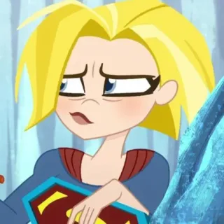 ✨ 27db9c5b Supergirl DC Super Hero Girls Supergirl, DC Super Hero Girls, Cartoon, Superheld, Meisje telegram sticker