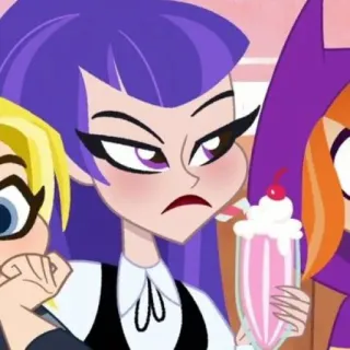 ✨ 8f815eca Zatanna DC Super Hero Girls Zatanna, DC Super Hero Girls, cartoon, magie, held, meisje telegram sticker