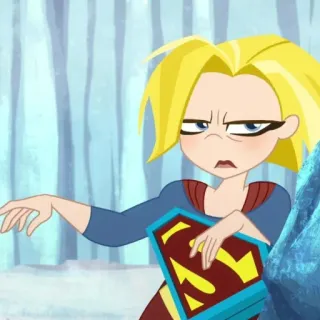 ✨ 9f5b75e2 Supergirl DC Super Hero Girls Cartoon, Superheld, Meisje, Supergirl, DC Comics, DC Super Hero Girls telegram sticker