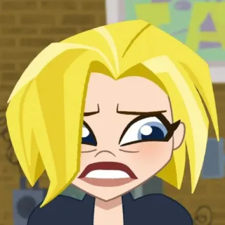 ✨ a7029c8f Supergirl DC Super Hero Girls cartoon, Supergirl, DC Super Hero Girls, blond, meisje telegram sticker